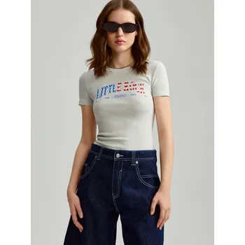 Dámské tričko Tričko slim fit - XS - House - světle šedá - 767CA-09X