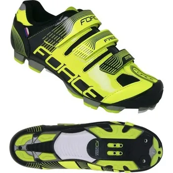 Pánské cyklistické tretry FORCE MTB tretry Force FREE, fluo-černé - 41