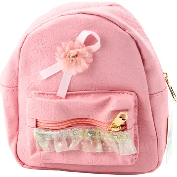 Dětský batoh LEAN Dětský Batůžek S Reliéfním Mašlí Volány Růžový 20cm 2,5L