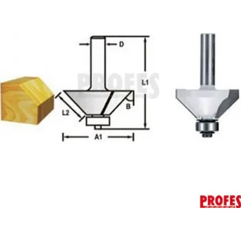 Příslušenství k nářadí Makita D-48701 hranová fréza s ložiskem 8 mm