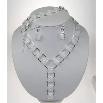 Souprava šperků Soupravy bižuterie - Exklusivní bižuterie - 6801-0179+5802-0159+5803-0049 - MS01 - Perleť - stříbro