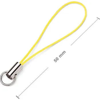 Šňůrka na mobil žlutá