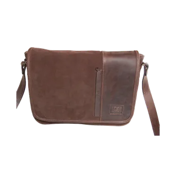 Pánská aktovka Pánská Kožená ručně šitá taška KUBÁT | 582325 Barva: kombinovabá hnědá a modrá