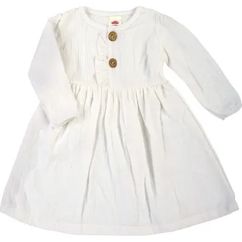 Kojenecké šaty Makoma Mušelínové šaty SMETANOVÉ - 80