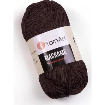 Příze Macrame 90 g Pletací příze YarnArt - 157 tmavě hnědá