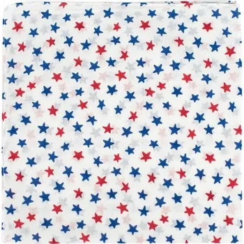 Šála Bandana bílý šátek do vlasů s hvězdičkami