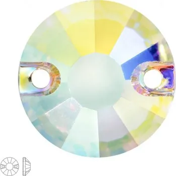 Dětské navlékací korálky Preciosa MC našívací šatonová růže VIVA12 8 mm Crystal AB