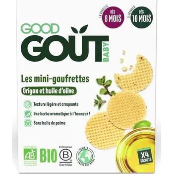 Dětská výživa Good Gout BIO Wafle s oregánem a olivovým olejem (24 g)
