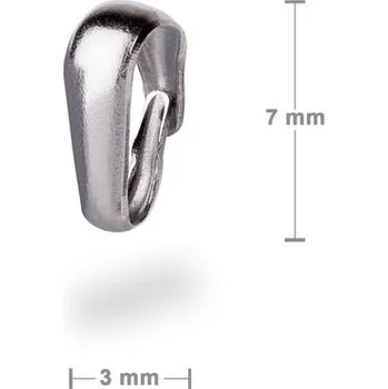 Materiál na výrobu šperku Bižuterní šlupna z chirurgické oceli 316L 7x3 mm