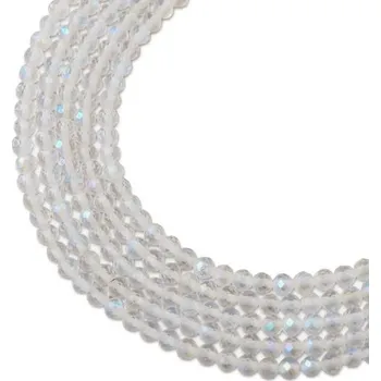 Dětské navlékací korálky Korálky z minerálu Křišťál s leskem 3 mm broušené