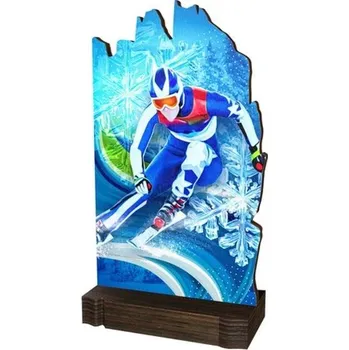 Poháry Bauer Dřevěná plaketa WPLAW02M02 | Sjezdové lyžování