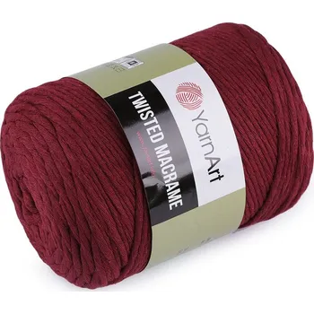 Galanterie Pletací příze Twisted Macrame 500 g - 22 (781) granátová