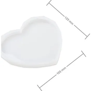 kreativní sada Manumi Silikonová forma na odlévání kreativní hmoty srdce 125x105x10mm