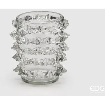 Váza Skleněná váza Punte čirá, 23x20 cm