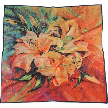 Šátek Saténový šátek 70x70 cm Varianta: 21 oranžová kadmiová, Balení: 1 ks