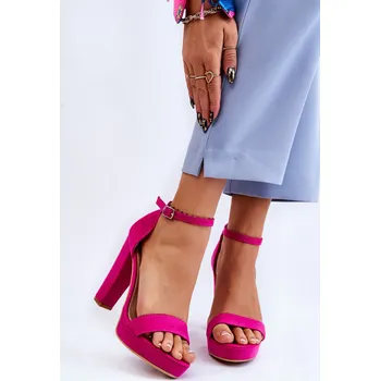 Dámské sandále Boto Semišové Sandály Na Podpatku Spectacular Barva: Růžová, Velikost: 37
