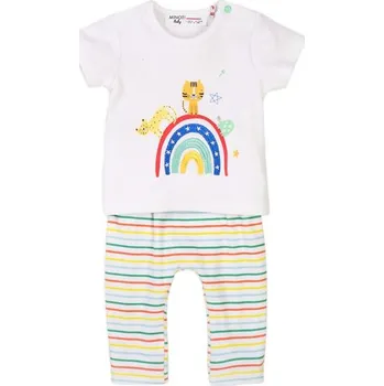 Kojenecká souprava Kojenecký set - tričko a tepláky, Minoti, Smiling 1, bílá - 68/74 | 6-9m