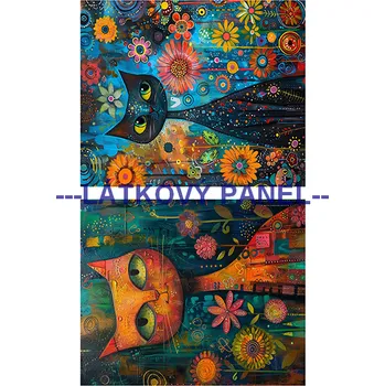 Látkový panel - Kočka - KČ-255 Velikost: 10x7cm, Materiál: Úplet