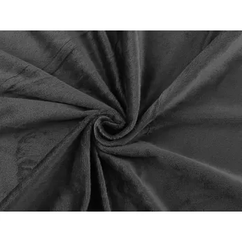 Minky hladké / JEMNÝ PLYŠ SAN METRÁŽ - 18 (03) antracit