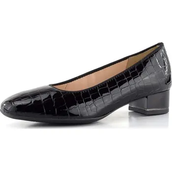 Dámské lodičky Ara širší dámské lodičky lakované kroko černé Graz 12-11838-26 - 37 | P633123