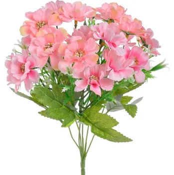 umělá květina Krásenka buket růžová světlá 6 kusů