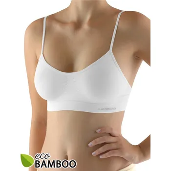 Podprsenka Dámský top s úzkými ramínky Eco Bamboo - bílá - M/L
