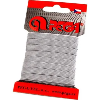 Textilní guma Prádlová pruženka na kartě šíře 7 mm barevná - 5 (1006) šedá nejsvětlejší