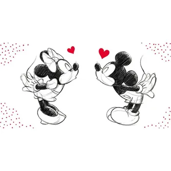 JERRY FABRICS Osuška Mickey a Minnie in love 03 Bavlna - Froté, 70/140 cm