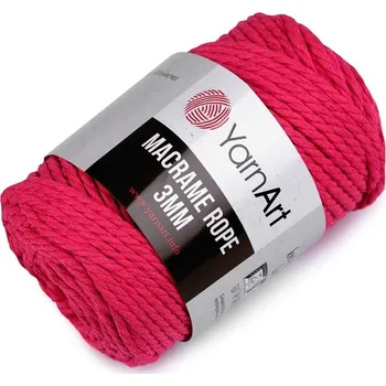 Příze Macrame příze Rope 3 mm 250g - 8 (803) pink