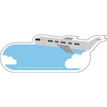 samolepka Bontis Samolepky se jménem - 32 ks - Letadlo