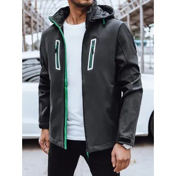 Pánská casual bunda Buďchlap Výrazná softshellová bunda v grafitové barvě