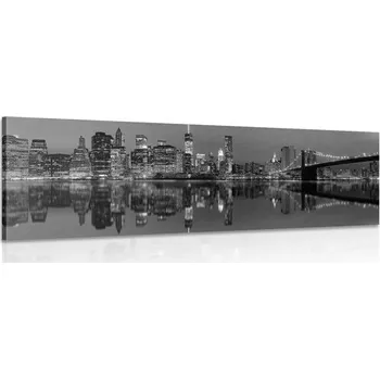 Obraz Dovido Obraz odraz Manhattanu ve vodě v černobílém provedení