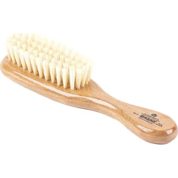 kartáč na vlasy Kent BA10 — Pure White Bristle Cherrywood Baby Brush