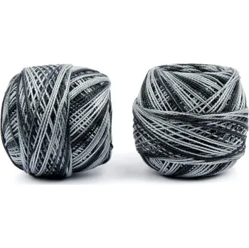 Příze Niťárna Česká Třebová Háčkovací a vyšívací příze Perlovka 85m ombre černá