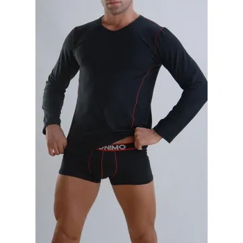 Pánská móda Pánské bambusové tričko s dlouhým rukávem GERONIMO 958t6 - M