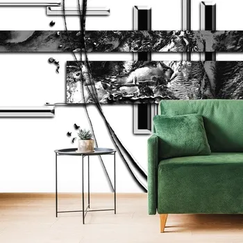 Tapeta Dovido Tapeta černobílá luxusní abstrakce