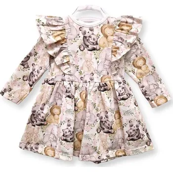 Kojenecké šaty Le Bebe Šaty s volánky Animals Love - 104