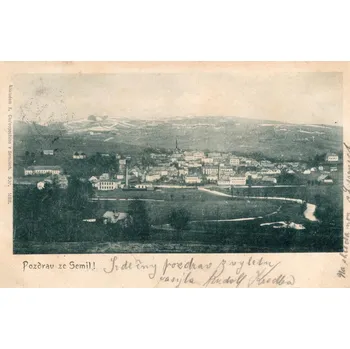 Stará Pohlednice Pozdrav ze Semil, Rok 1901, Dopisnice 100/87 (Stará pohlednice)