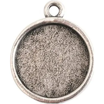 Přívěsek Nunn Design přívěsek s lůžkem kruh 18x14,5 mm postříbřený