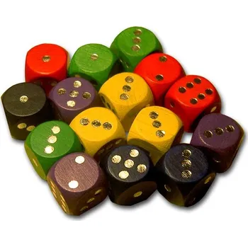 Příslušenství k deskovým hrám Kostky Kostka 6 stran, 16mm dřevěná