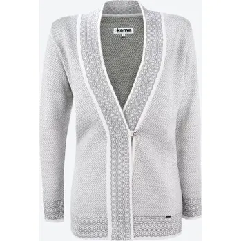 Dámský svetr Kama Cardigan Kama Merino 5047 bílá