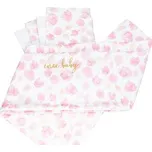 enie baby Povlečení SATINE 100x140 a 40x60cm pink leaves