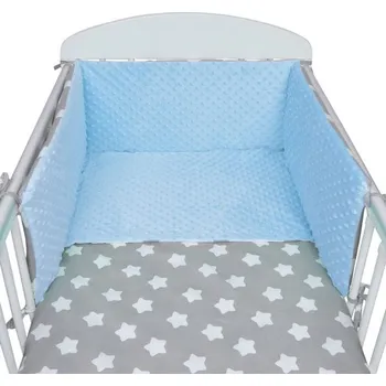 Povlečení Tomi Povlečení K3 minky Hvězdy - šedá-modrá