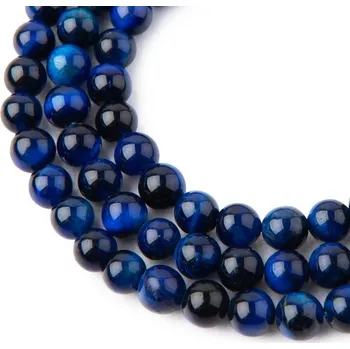Dětské navlékací korálky Korálky z minerálu Modré tygří oko AA 8 mm