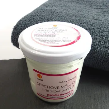 Odličovač Libebit Šlehané mýdlo s mandlovým olejem - pačuli a levandule VE SKLE 90 g