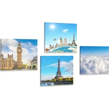 Obraz Dovido Set obrazů známé památky světa