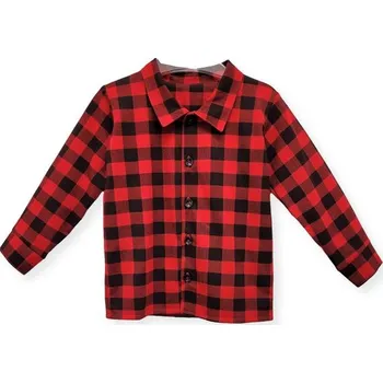 Mrofi Košile kostkovaná ČERNO-ČERVENÁ - 98