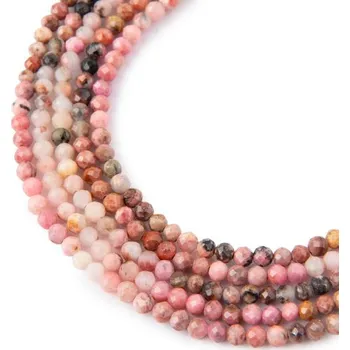 Dětské navlékací korálky Korálky z minerálu Rodonit gradient 3 mm broušené