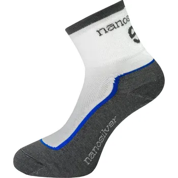 Pánské oblečení Cyklo ponožky se stříbrem + Coolmax - M 39/42 - světlé s modrou
