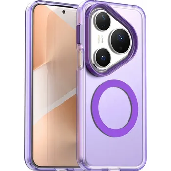 Pouzdro na mobilní telefon Candy gelový obal s MagSafe na Huawei Pura 80 Pro - fialový
